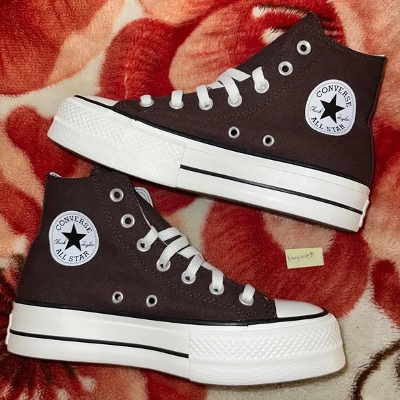 Converse Chuck Taylor All Star Platform High Brown Chocolate White size 11 NEW - Picture 2 of 4